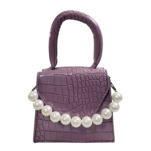 Boutique Faux Croc Crossbody Mini Bag Sz OS